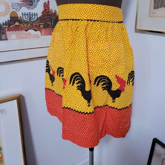 Vintage Red Rooster Apron - Picture 1 of 3